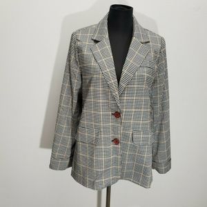 Nasty Gal Nobodys Buisness Plaid Blazer Glen Check